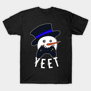 Snowman Face Gamer Yeet T-Shirt